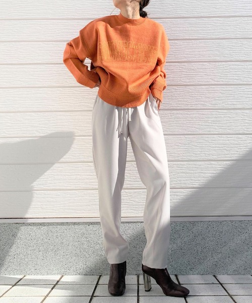 Q（キュー）の「ウォッシャブルツイルイージーパンツ（その他パンツ・レディース・ブラック/アイボリー/ライトオリーブ・MEDIUM）」の9枚目の写真