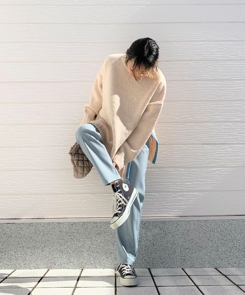 Q（キュー）の「ウォッシャブルツイルイージーパンツ（その他パンツ・レディース・ブラック/アイボリー/ライトオリーブ・MEDIUM）」の10枚目の写真