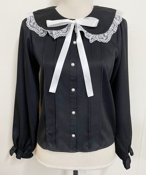 MA*RS（アメーバーマーズ）の「スピンドルセーラー配色ブラウス（シャツ/ブラウス・レディース・ブラック/ホワイト/ピンク・FREE）」の9枚目の写真