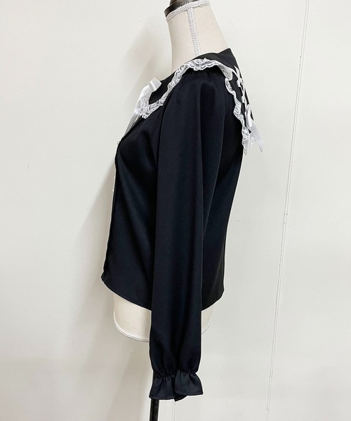 MA*RS（アメーバーマーズ）の「スピンドルセーラー配色ブラウス（シャツ/ブラウス・レディース・ブラック/ホワイト/ピンク・FREE）」の12枚目の写真