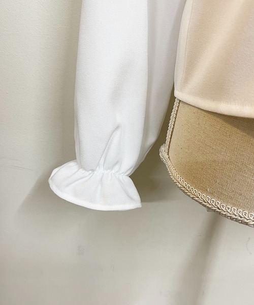 MA*RS（アメーバーマーズ）の「スピンドルセーラー配色ブラウス（シャツ/ブラウス・レディース・ブラック/ホワイト/ピンク・FREE）」の5枚目の写真