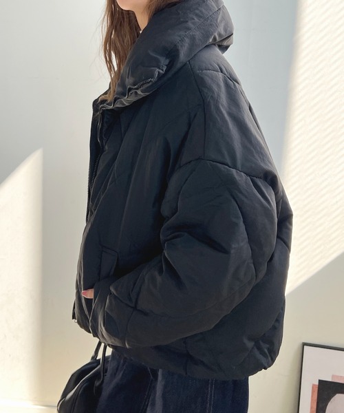 Futier land(フューティアランド)の「ダイヤキルトフェイクダウンジャケット(ダウンジャケット/コート・レディース・モカ/アイボリー/ライトカーキ/ブラック・MEDIUM)」の1枚目の写真