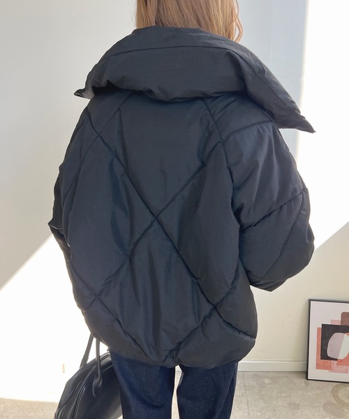 Futier land(フューティアランド)の「ダイヤキルトフェイクダウンジャケット(ダウンジャケット/コート・レディース・モカ/アイボリー/ライトカーキ/ブラック・MEDIUM)」の10枚目の写真