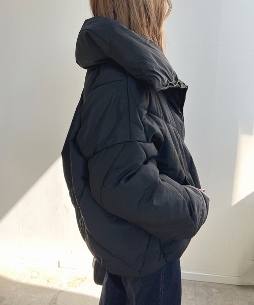 Futier land(フューティアランド)の「ダイヤキルトフェイクダウンジャケット(ダウンジャケット/コート・レディース・モカ/アイボリー/ライトカーキ/ブラック・MEDIUM)」の11枚目の写真