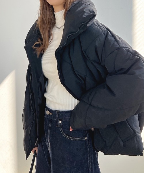 Futier land(フューティアランド)の「ダイヤキルトフェイクダウンジャケット(ダウンジャケット/コート・レディース・モカ/アイボリー/ライトカーキ/ブラック・MEDIUM)」の12枚目の写真