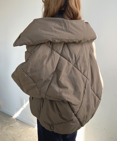 Futier land(フューティアランド)の「ダイヤキルトフェイクダウンジャケット(ダウンジャケット/コート・レディース・モカ/アイボリー/ライトカーキ/ブラック・MEDIUM)」の17枚目の写真