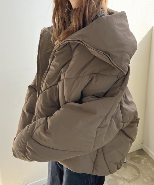 Futier land(フューティアランド)の「ダイヤキルトフェイクダウンジャケット(ダウンジャケット/コート・レディース・モカ/アイボリー/ライトカーキ/ブラック・MEDIUM)」の21枚目の写真