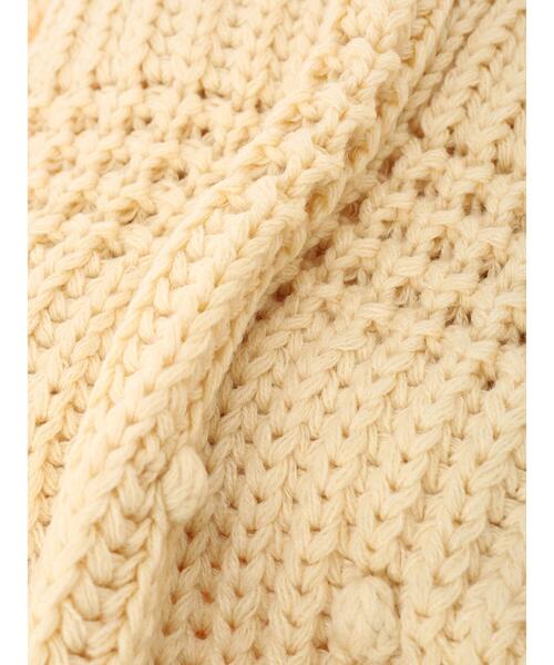 Samansa Mos2（サマンサ モスモス）の「ぽこぽこニットマフラー（ストール/ショール・レディース・モカ/キナリ・ﾌﾘ-）」の5枚目の写真
