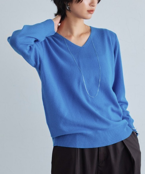 セール】[RASW]カシミヤ100％Vネックニット（ニット/セーター）｜RASW