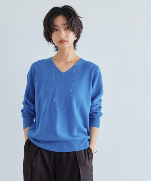 セール】[RASW]カシミヤ100％Vネックニット（ニット/セーター）｜RASW
