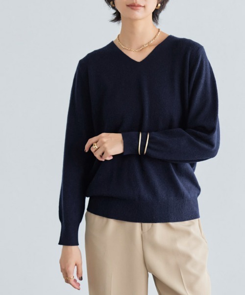 RASW]カシミヤ100％Vネックニット（ニット/セーター）｜RASW（ラス）の