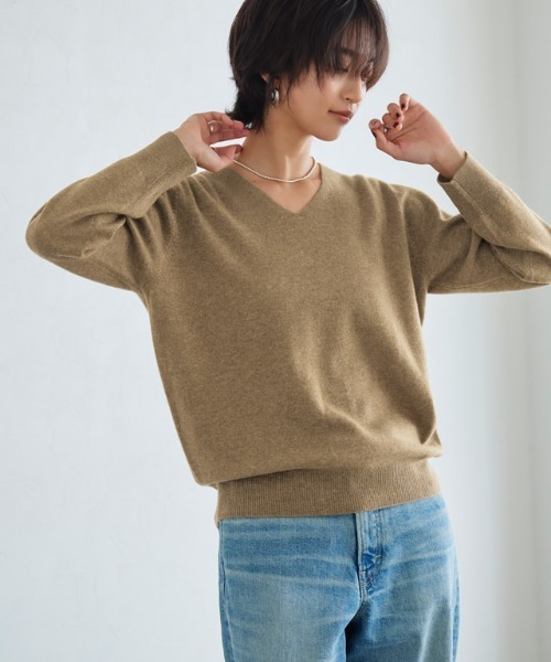 RASW]カシミヤ100％Vネックニット（ニット/セーター）｜RASW（ラス）の