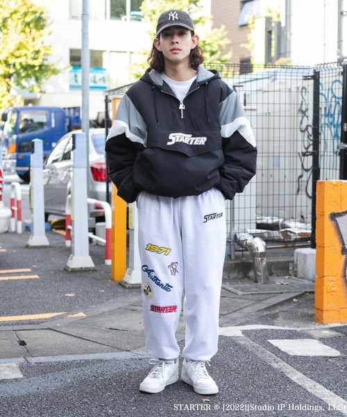 STARTER（スターター）の「∴WEGO/STARTER別注ワッペンスウェットパンツ（スウェットパンツ・メンズ・グレー系その他・LARGE/MEDIUM）」の4枚目の写真