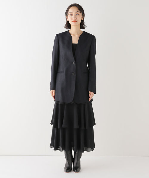 美品！plage Collarless Big ジャケット サイズ36 新品】plageプラージュCollarless Big ジャケット36 - メルカリ