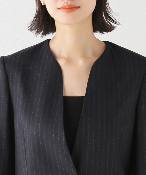 plage(プラージュ)の「Collarless Long ジャケット(ノーカラー plage(プラージュ)の「Collarless Long ジャケット(ノーカラー