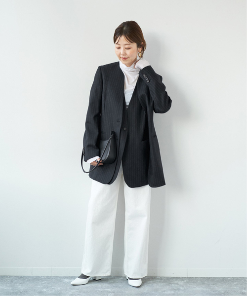 plage（プラージュ）の「Collarless Long ジャケット（ノー