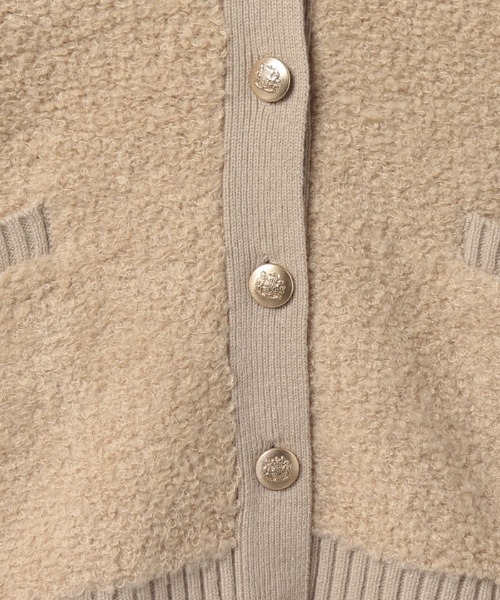 allureville（アルアバイル）の「ブークレーコンビカーディガン