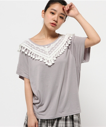 mystic | フリンジ切替ティー(Tシャツ/カットソー)