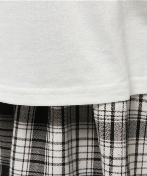 mystic（ミスティック）の「フリンジ切替ティー（Tシャツ/カットソー・レディース・オフホワイト/グレー/ベージュ/ブラック・ﾌﾘ-）」の10枚目の写真