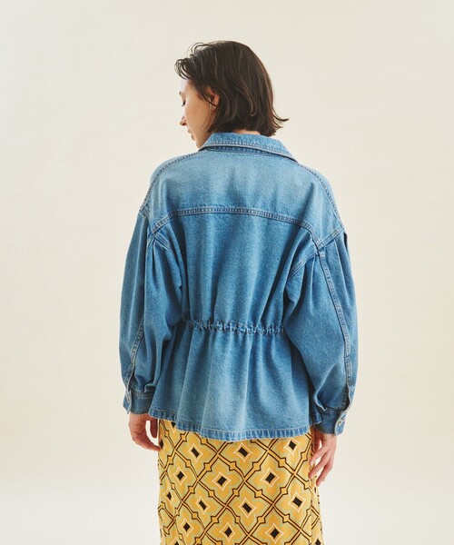 GRACE CONTINENTAL（グレースコンチネンタル）の「ボリューム袖デニムジャケット（デニムジャケット・レディース・インディゴブルー・36/38）」の4枚目の写真