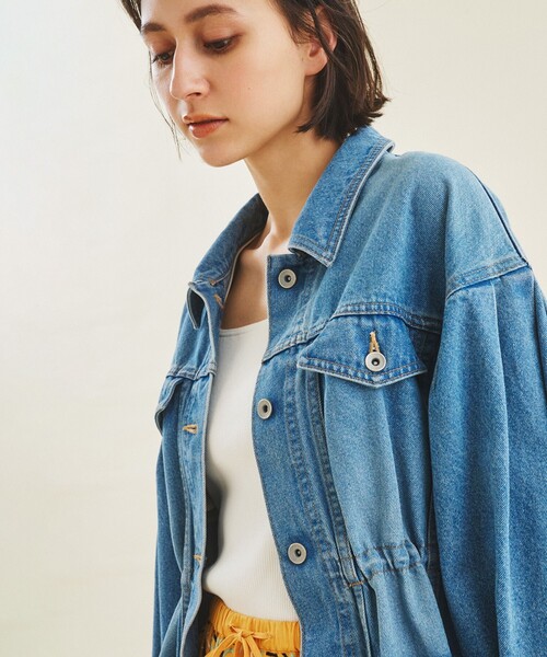 GRACE CONTINENTAL（グレースコンチネンタル）の「ボリューム袖デニムジャケット（デニムジャケット・レディース・インディゴブルー・36/38）」の5枚目の写真