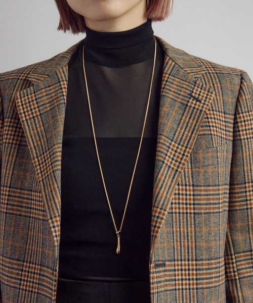 GOLDY(ゴールディ)の「"Y"シェイプ ニュアンス ドロップ ロング ネックレス(ネックレス・メンズ・シルバー/ゴールド/シルバー系その他/ゴールド系その他・FREE)」の3枚目の写真
