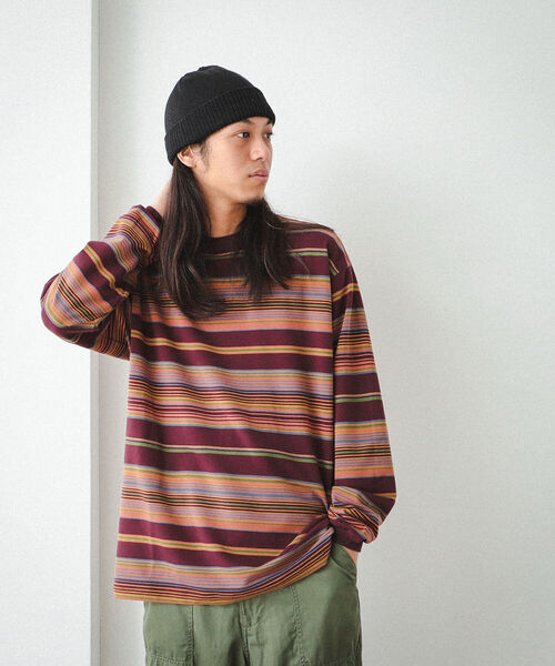 BEAMS(ビームス)の「BEAMS / リネン ワッチキャップ(ニットキャップ/ビーニー・メンズ・ブラック/イエロー/グリーン系その他2・ONE SIZE)」の5枚目の写真