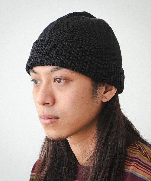 BEAMS(ビームス)の「BEAMS / リネン ワッチキャップ(ニットキャップ/ビーニー・メンズ・ブラック/イエロー/グリーン系その他2・ONE SIZE)」の6枚目の写真