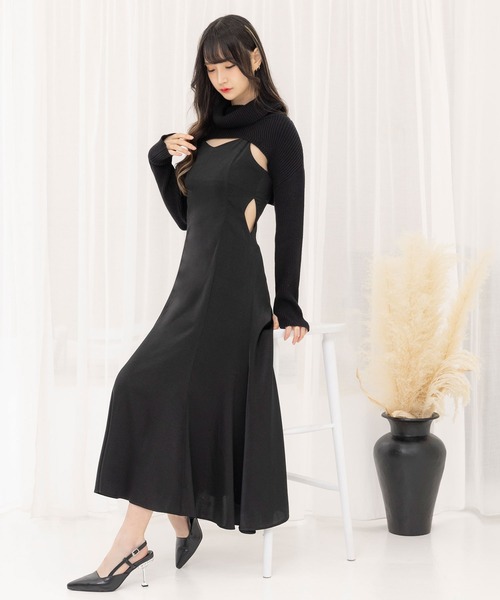 DearMyLoveMillor(ディアマイラブミラー)の「ダイヤカットキャミワンピ(ワンピース・レディース・ブラック/ベージュ・MEDIUM/LARGE/X-LARGE/XX-LARGE)」の20枚目の写真