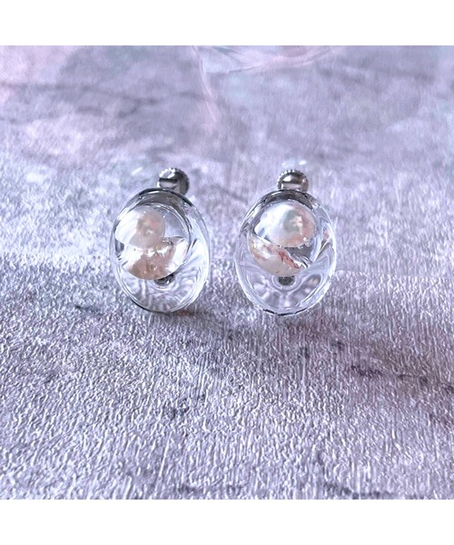 tone（トーン）の「【Willija】金属アレルギー対応《Pearlty！》淡水パールのクリアイヤリング(MA)（イヤリング・レディース・シルバー系その他/シルバー系その他2・FREE）」の5枚目の写真