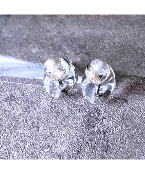 tone（トーン）の「【Willija】金属アレルギー対応《Pearlty！》淡水パールのクリアイヤリング(MA)（イヤリング・レディース・シルバー系その他/シルバー系その他2・FREE）」の6枚目の写真