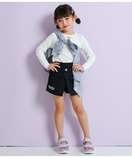 ANAP kids(アナップキッズ)の「ストライプビッグシャツ【親子お揃い】(シャツ/ブラウス・キッズ・ネイビー/ベージュ/グリーン・110cm/120cm/130cm)」の7枚目の写真