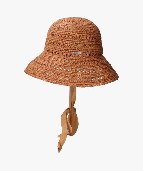 OVERRIDE（オーバーライド）の「OVERRIDE  RAFFIA CROCHET SUN HAT（ハット・レディース・ナチュラル/ブラウン/ダークグレー・M/57.5cm）」の18枚目の写真