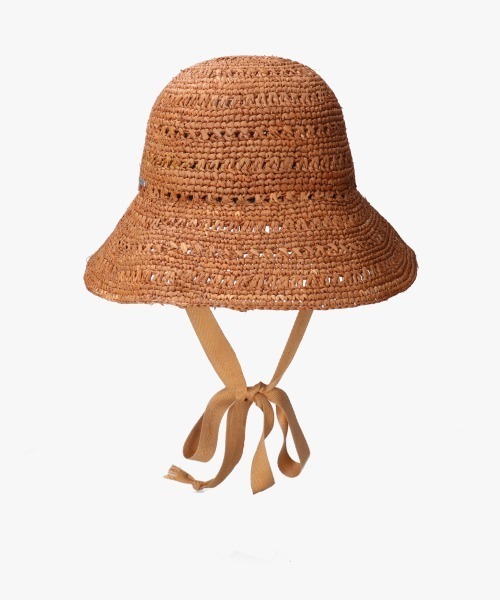 OVERRIDE（オーバーライド）の「OVERRIDE  RAFFIA CROCHET SUN HAT（ハット・レディース・ナチュラル/ブラウン/ダークグレー・M/57.5cm）」の19枚目の写真