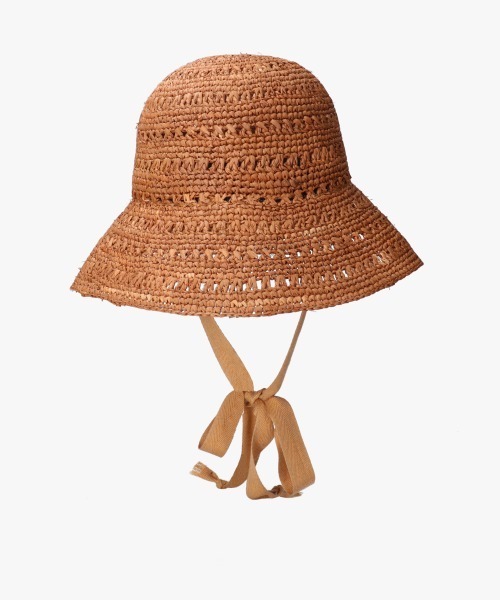 OVERRIDE（オーバーライド）の「OVERRIDE  RAFFIA CROCHET SUN HAT（ハット・レディース・ナチュラル/ブラウン/ダークグレー・M/57.5cm）」の20枚目の写真