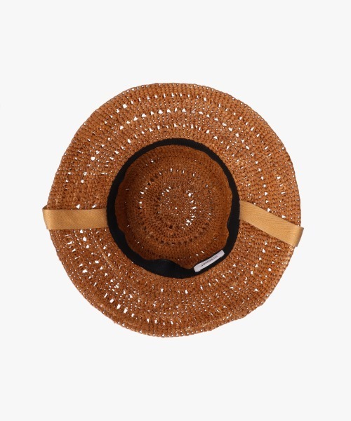 OVERRIDE（オーバーライド）の「OVERRIDE  RAFFIA CROCHET SUN HAT（ハット・レディース・ナチュラル/ブラウン/ダークグレー・M/57.5cm）」の21枚目の写真