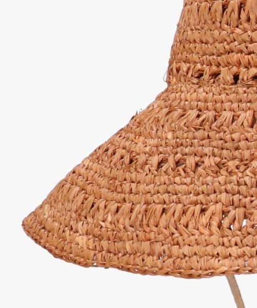 OVERRIDE（オーバーライド）の「OVERRIDE  RAFFIA CROCHET SUN HAT（ハット・レディース・ナチュラル/ブラウン/ダークグレー・M/57.5cm）」の22枚目の写真