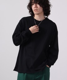 ATELANE ルーズシルエットレースクィーン刺繍ロングスリーブTEE