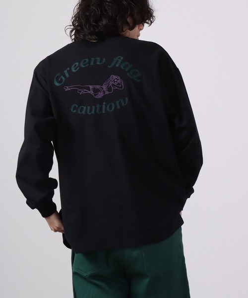 ATELANE(アテレーン)の「ATELANE ルーズシルエットレースクィーン刺繍ロングスリーブTEE(Tシャツ/カットソー・メンズ・グリーン/ブラック/ホワイト・M/L)」の11枚目の写真