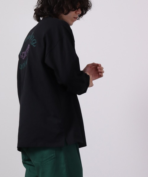 ATELANE(アテレーン)の「ATELANE ルーズシルエットレースクィーン刺繍ロングスリーブTEE(Tシャツ/カットソー・メンズ・グリーン/ブラック/ホワイト・M/L)」の10枚目の写真