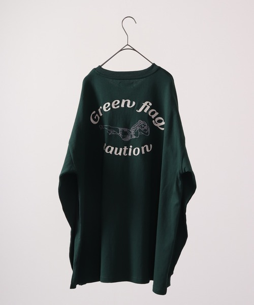 ATELANE(アテレーン)の「ATELANE ルーズシルエットレースクィーン刺繍ロングスリーブTEE(Tシャツ/カットソー・メンズ・グリーン/ブラック/ホワイト・M/L)」の14枚目の写真