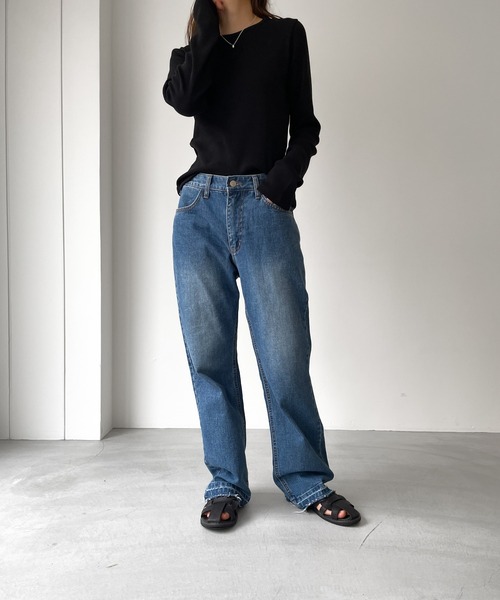 El mar（エルマール）の「El mar(エルマール) クルーネックリブロングTシャツ（Tシャツ/カットソー・レディース・グレー/ブラック/ホワイト/イエロー・ONE SIZE）」の10枚目の写真