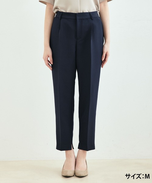 Jayro(ジャイロ)の「【セットアップ対応】2WAYストレッチ1タックテーパードパンツ(その他パンツ・レディース・ブラック/グレー系その他/ネイビー・L/M/S)」の9枚目の写真
