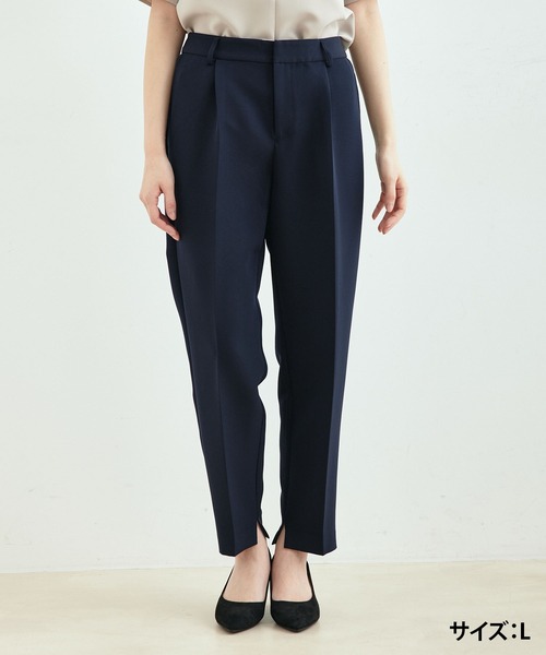 Jayro(ジャイロ)の「【セットアップ対応】2WAYストレッチ1タックテーパードパンツ(その他パンツ・レディース・ブラック/グレー系その他/ネイビー・L/M/S)」の6枚目の写真
