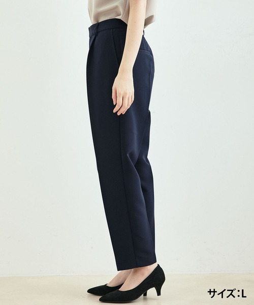 Jayro(ジャイロ)の「【セットアップ対応】2WAYストレッチ1タックテーパードパンツ(その他パンツ・レディース・ブラック/グレー系その他/ネイビー・L/M/S)」の21枚目の写真