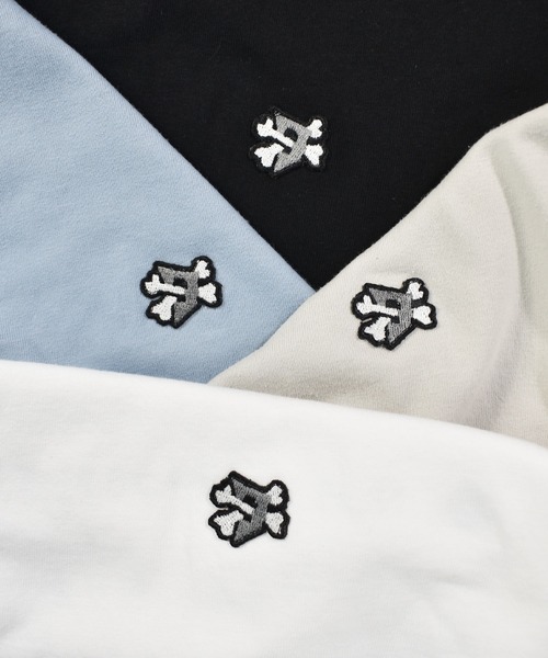 DOUBLE STEAL（ダブルスティール）の「ボーンパッチ Tシャツ（Tシャツ/カットソー・メンズ・サックスブルー/ホワイト/ブラック/グレー・X-LARGE/MEDIUM/LARGE）」の6枚目の写真