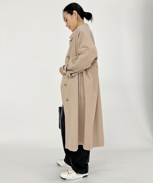 AP STUDIO（エーピーストゥディオ）の「SCENTOF コットンライトコート（ステンカラーコート・レディース・ベージュ・FREE）」の12枚目の写真
