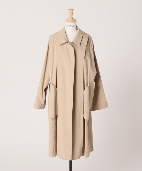 AP STUDIO（エーピーストゥディオ）の「SCENTOF コットンライトコート（ステンカラーコート・レディース・ベージュ・FREE）」の9枚目の写真