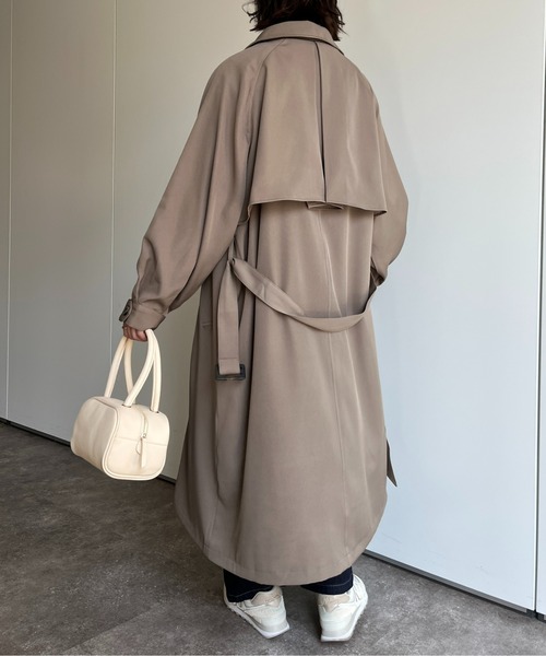 CPCM(シーピーシーエム)の「ケープ付きステンカラーコート(ステンカラーコート・レディース・モカ/ライトベージュ/ミント・FREE)」の19枚目の写真