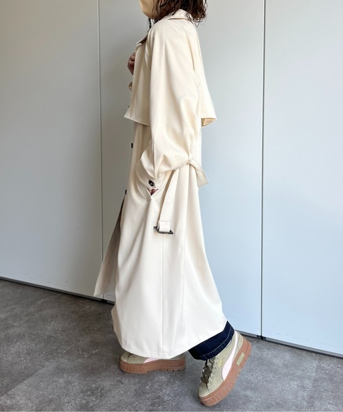 CPCM(シーピーシーエム)の「ケープ付きステンカラーコート(ステンカラーコート・レディース・モカ/ライトベージュ/ミント・FREE)」の8枚目の写真